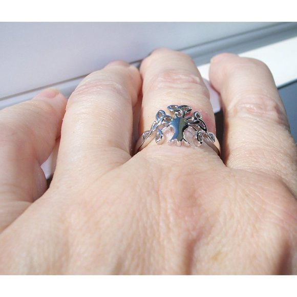 925 STERLING SILVER Celtic Endless Knot Tree Of Life Ring - Picture 4 of 14